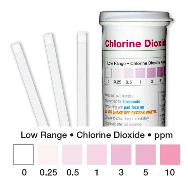 Bandelettes dioxide de chlore, 0-0,3 ppm - Test de qualité de l'eau de  boisson