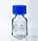 Flacon de dosage 50ml gradu 20/40ml avec bouchon bleu