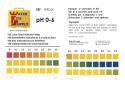 100 tests pH bandelette 0-6 3 pads de 0,5 en 0,5